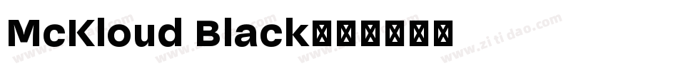 McKloud Black字体转换